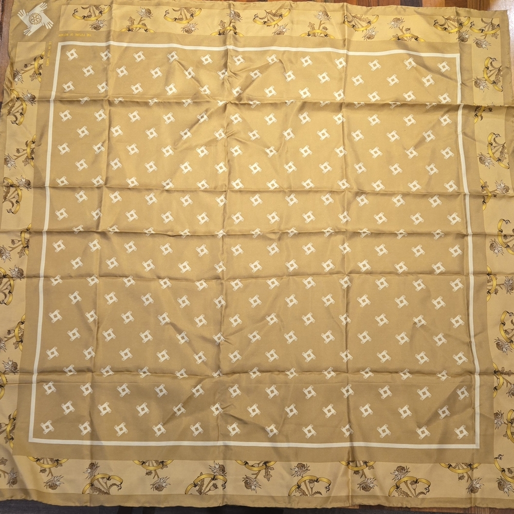 MANTERO for ROTARY Silk Scarf - Made in Italy - Rare Vintage